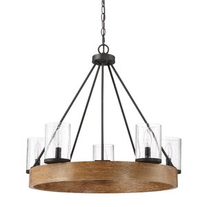 Sushma Gray Ash 5-Light Candle-Style Chandelier