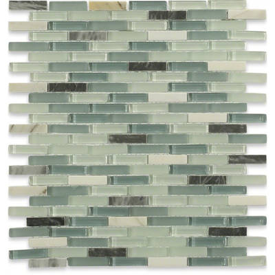 Ivy Hill Tile Cleveland 0 5 X 1 Gl Marble Mosaic In Cleveland 0 5 X 1 Gl Marble Mosaic Tile In Frosted Seafoam Green