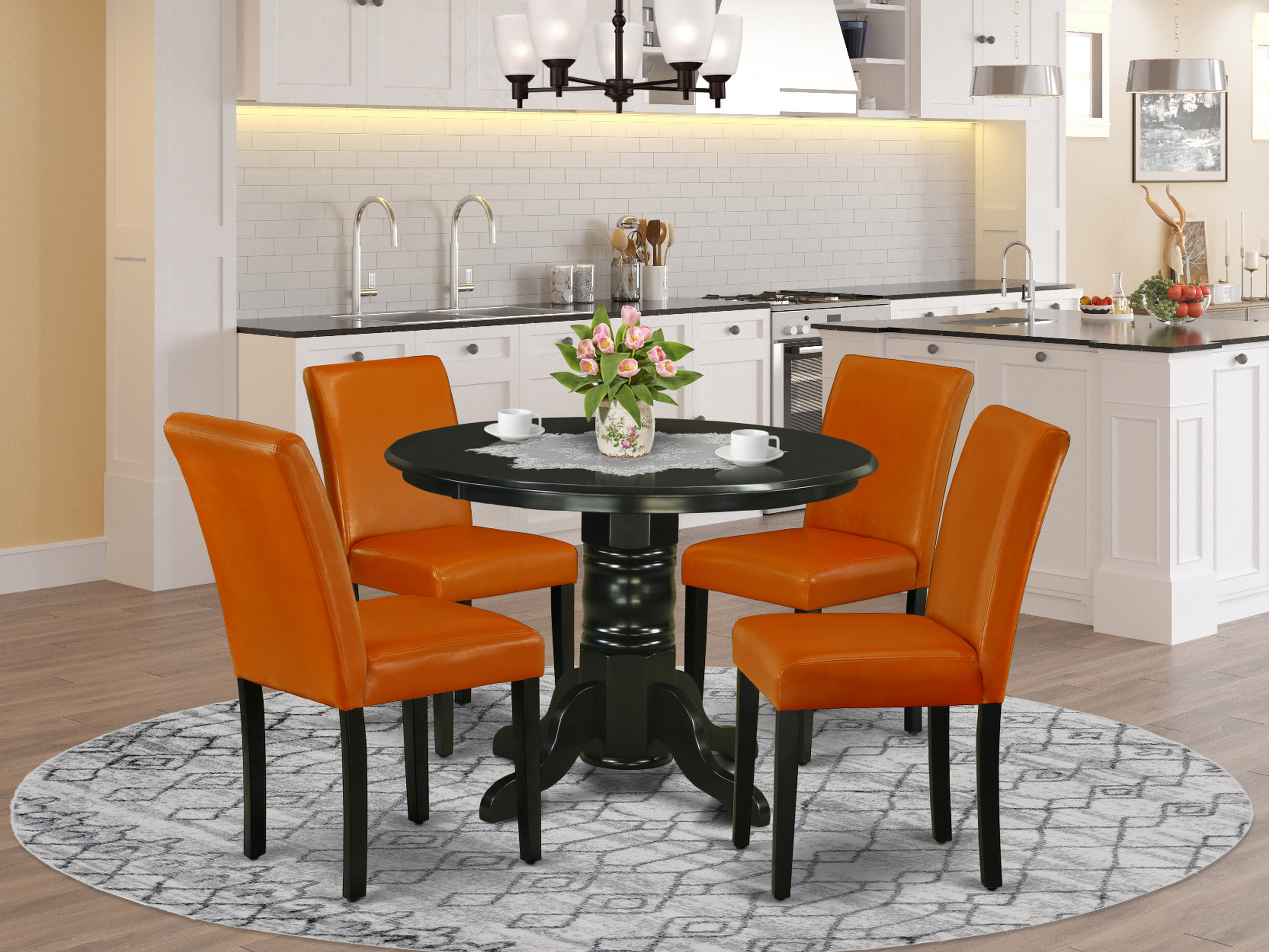 August Grove 0a5902b16fa34dac82807700dfd1b62b 5pc Dinette Set