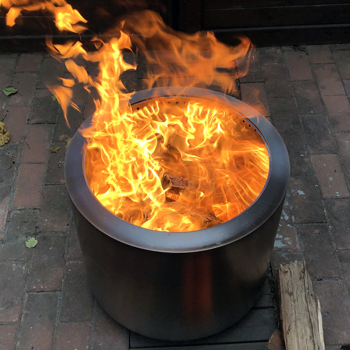 Hi Flame Bonfire Portable Backyard Stainless Steel Wood Burning