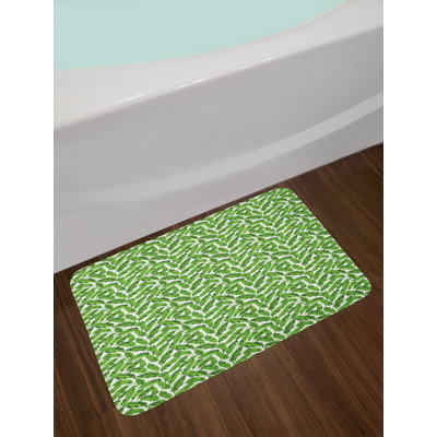 East Urban Home Ambesonne Banana Leaf Bath Mat By Vibrant Foliage Ambesonne Banana Leaf Bath Mat By Vibrant Foliage From Madagascar Island Lively Green Nature Themed