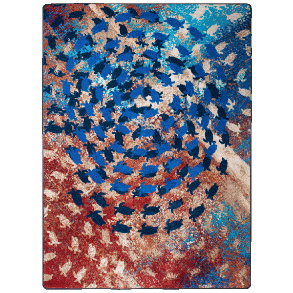 Howley Blue Area Rug by Latitude Run