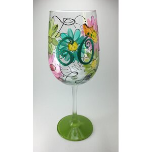 60th Birthday Wine Glass