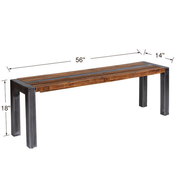 56'' Long Farmhouse Solid Wood Bench For Bedroom Entryway
