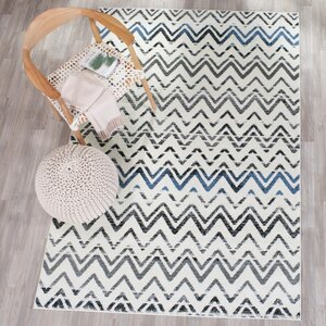 Pheobe Cream/Blue Area Rug