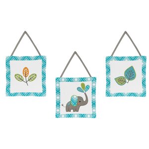 Mod Elephant 3 Piece Hanging Art Set