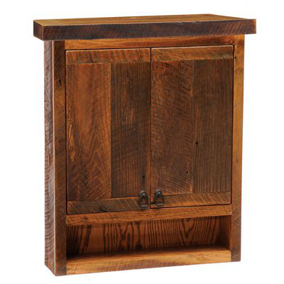 Barnwood 32 W x 36 H Wall Mounted Cabinet by Fireside Lodge