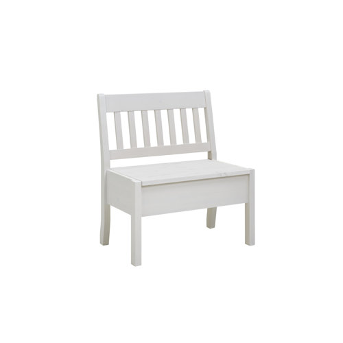 Xan Wood Storage Bench August Grove Colour: White, Size: 93cm H x 83cm W x 53cm D