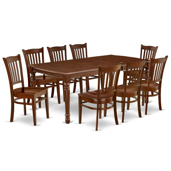 Christi 9 Piece Extendable Solid Wood Dining Set Alcott Hill W000953307 ...