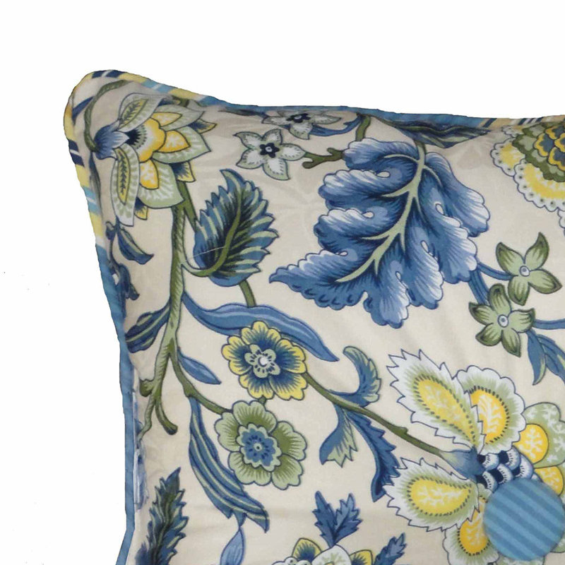 Waverly Imperial Dress Garden Path Striped Reversible Cotton Throw