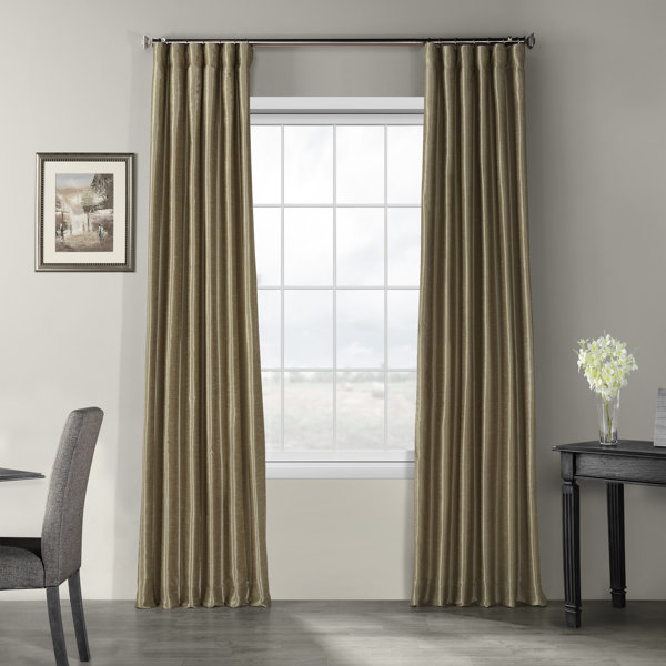 Willa Arlo Interiors Forbell Solid Vintage Textured Faux Dupioni