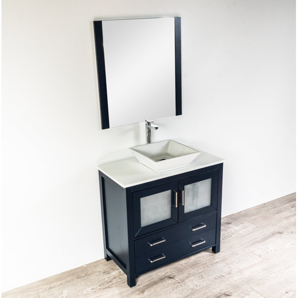 Leena 35 Single Bathroom Vanity Set with Mirror by Wrought Studio
