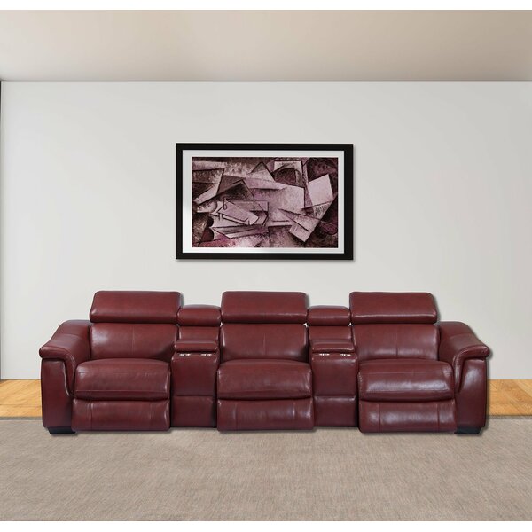 Caffrey 5 Piece Leather Home Theater Sofa By Red Barrel Studio