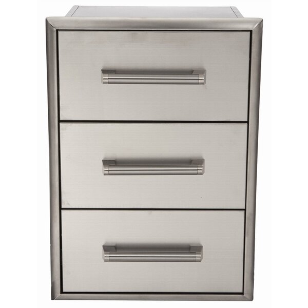 Stainless 3 Drawer Cabinet by Coyote Grills