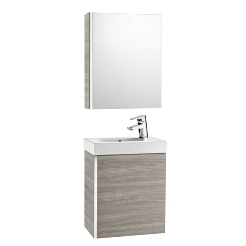 Mini 3-piece Bathroom Furniture Set Roca Furniture Finish: Textured Grey