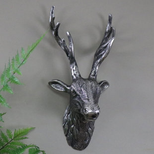 Silver Wall Mounted Stags Head Wayfair Co Uk Quickview