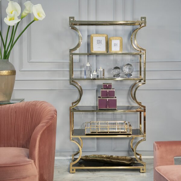 Cohan Metal Etagere Bookcase By Everly Quinn Modern Bookcases