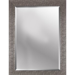 Traditional Crackled Antique Beveled Accent Mirror