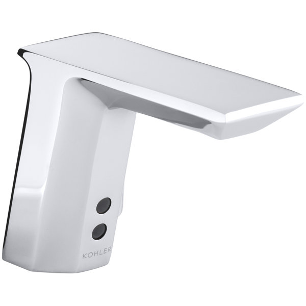 Geometric Single-Hole Touchless Hybrid Energy Cell-Powered Commercial Bathroom Sink Faucet with Insight Technology and 6-3/4 Spout by Kohler