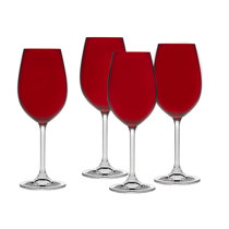 Red glass wine glasses clearance