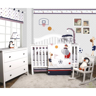 Safari Jungle Crib Bedding Sets You Ll Love Wayfair Porter Animal Sports Festival 6 Piece Baby Boy Nursery Crib Bedding Set Of