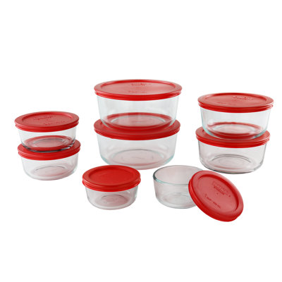 Simply Store Nesting Glass 8 Container Food Storage Set Pyrex