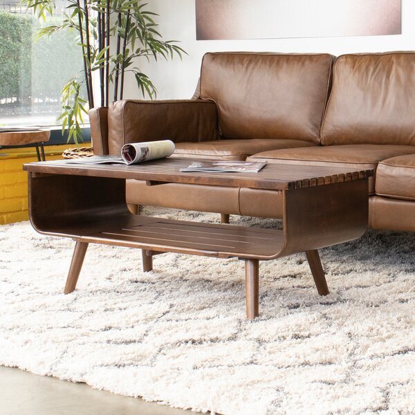 Drexel Solid Wood Coffee Table With Storage By George Oliver