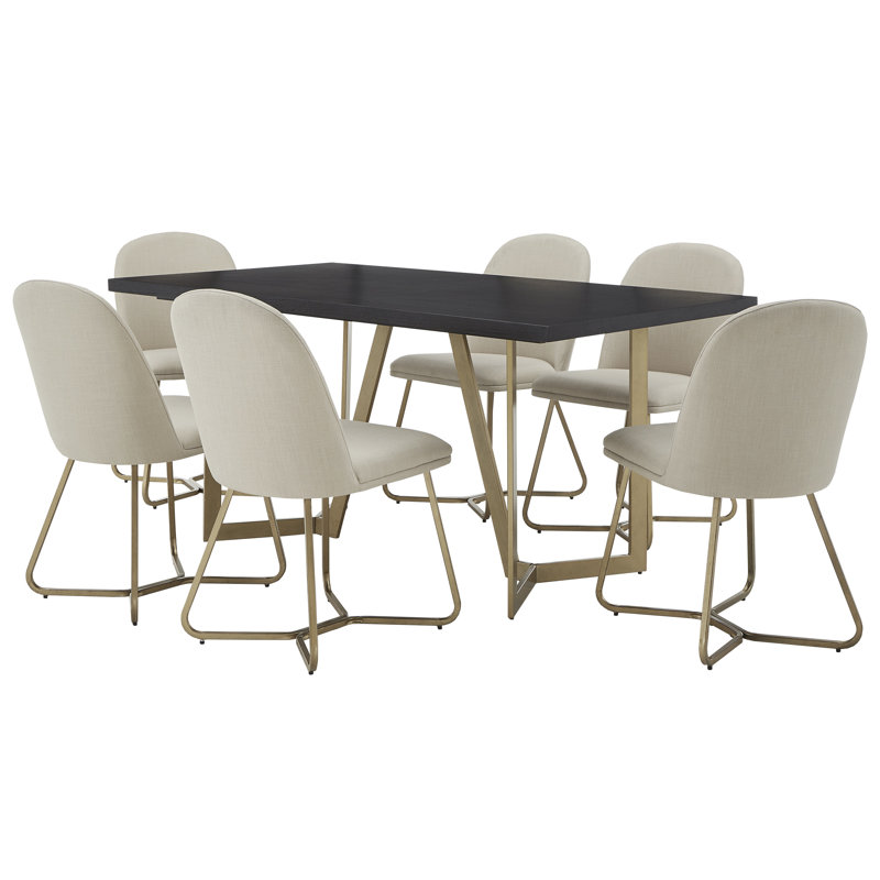 Everly Quinn Phinney 7 Piece Dining Set Reviews Wayfair