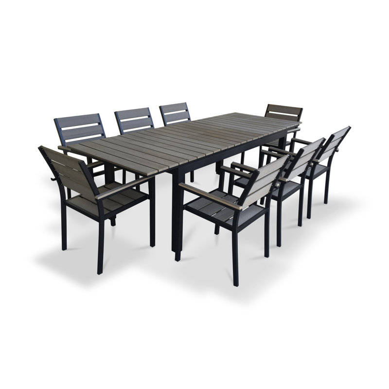 Urban Furnishings 9 Piece Extendable Outdoor Dining Set Reviews Urban Furnishings 9 Piece Extendable Outdoor Dining Set Reviews Wayfair