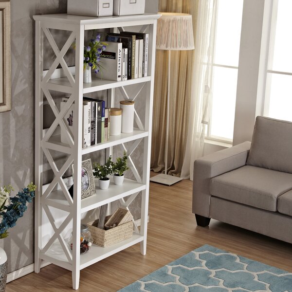 Laney Solid Pine Wood Etagere Bookcase By Rosalind Wheeler