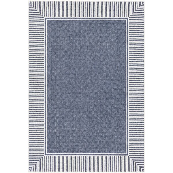 Oliver Charcoal/White Indoor/Outdoor Area Rug by Bay Isle Home
