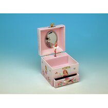 Musicbox Kingdom Jewelry Box with Drawers with The Magician of Oz Melody by Opening The Lid a Fairy Turns to a Well Known Melody Decorative Item 