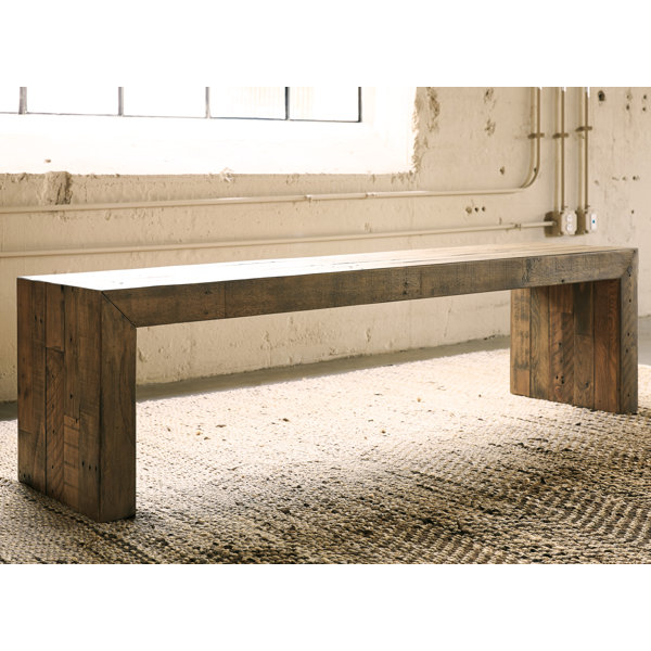 Gino Wood Bench By Mistana Modern