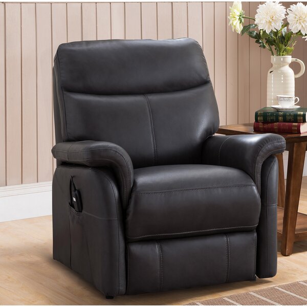 Xzavier Leather Power Lift Assist Recliner By Red Barrel Studio