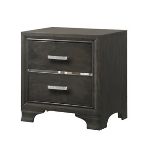 Paxton Rectangular 2 Drawer Nightstand by Alcott Hill