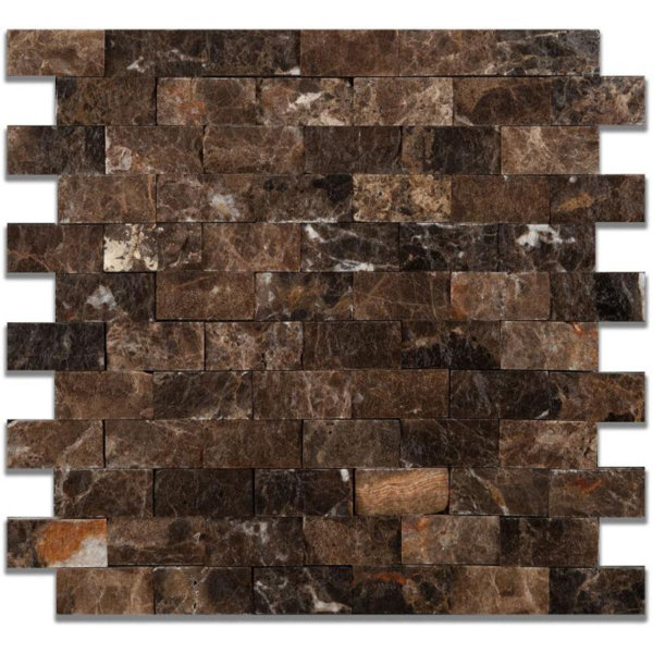 1 x 2 Marble Brick Joint Mosaic Wall & Floor Tile