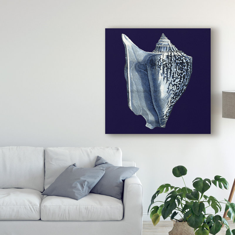 East Urban Home Y Se Paper Indigo Shells I Acrylic Painting