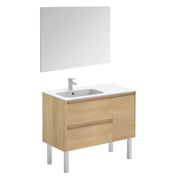 Ambra 36 Single Bathroom Vanity Set with Mirror by WS Bath Collections