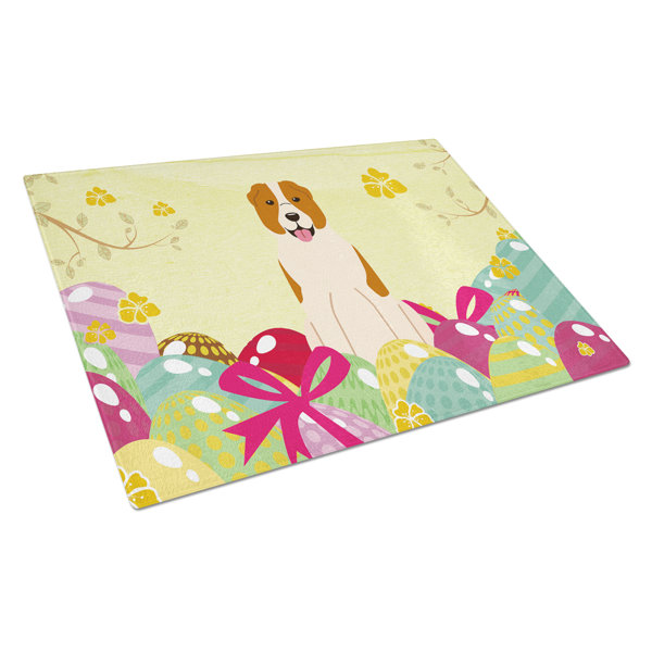 The Holiday Aisle Saroyan Glass Central Asian Shepherd Dog Cutting Board Wayfair