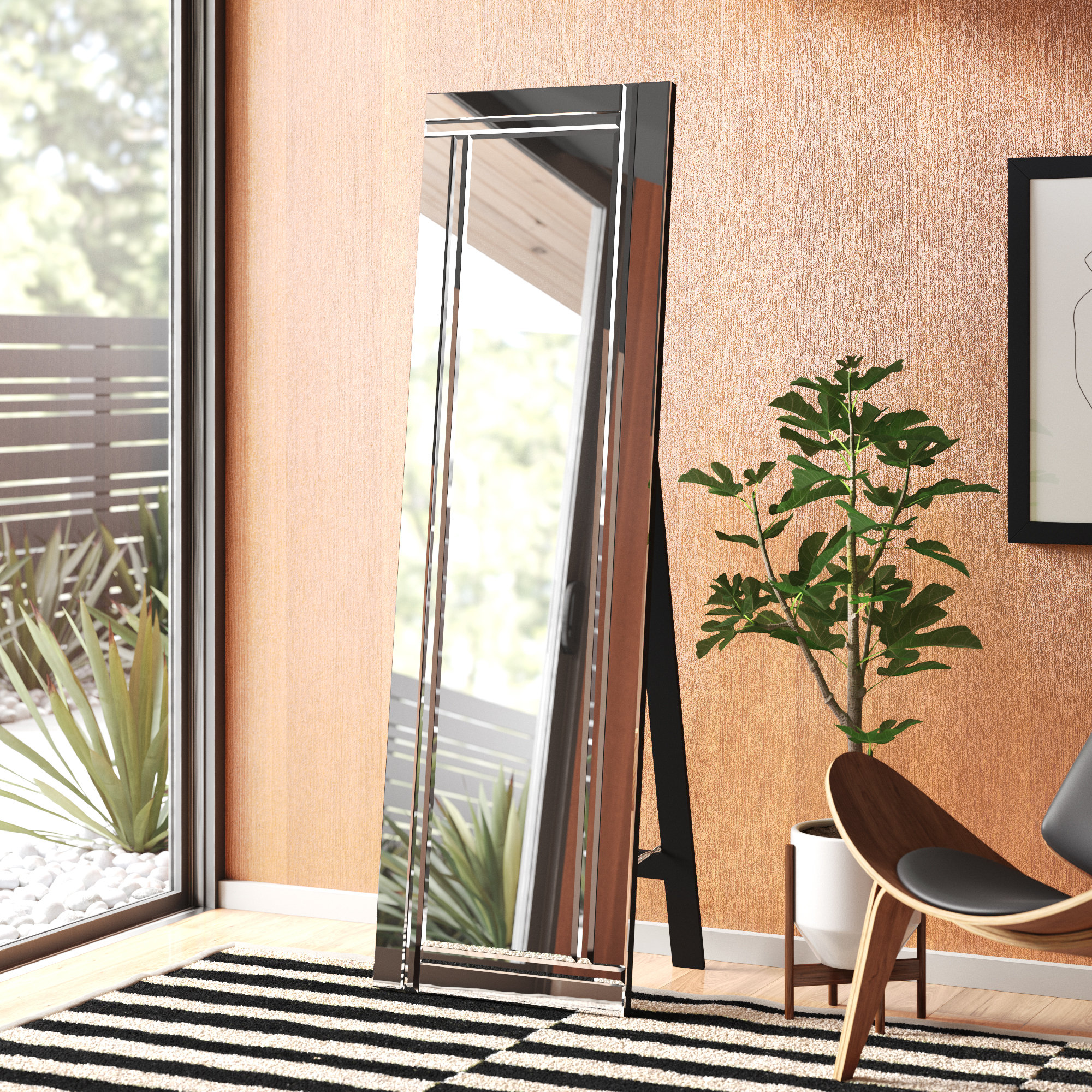 Brayson And Contemporary Beveled Full Length Mirror Reviews Contemporary Beveled Full Length Mirror