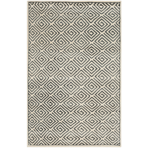 Mosaic Ivory / Grey Geometric Rug by Safavieh