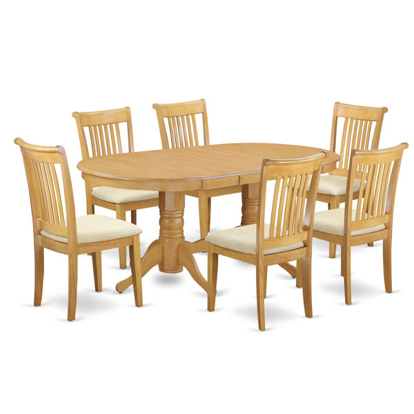 New Daniella 7 Piece Extendable Solid Wood Dining Set By Alcott Hill No Copoun