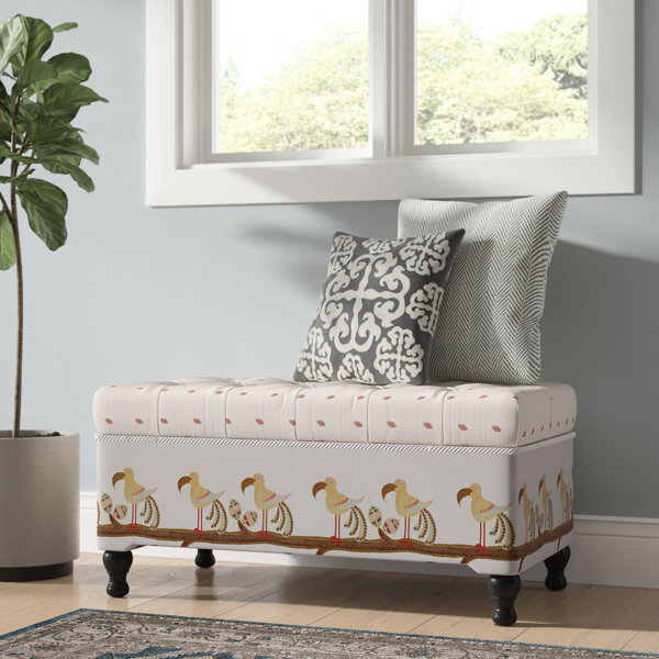 Crosby Upholstered Storage Bench By Bayou Breeze Savings