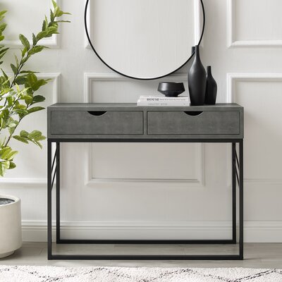 17 Stories Amabelle 42" Console Table  Table Top Color: Gray