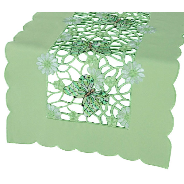 Wani Embroidered Cutwork Table Runner by August Grove