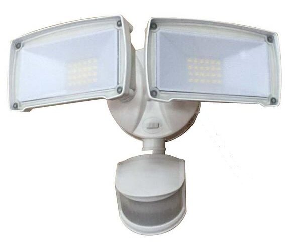 Motion Activated Dual Head LED Flood Light by Deck Impressions