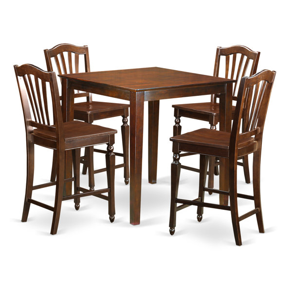 Given 5 Piece Counter Height Pub Table Set By Charlton Home New