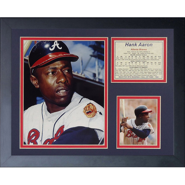 Hank Aaron - Atlanta Braves Framed Memorabilia by Legends Never Die