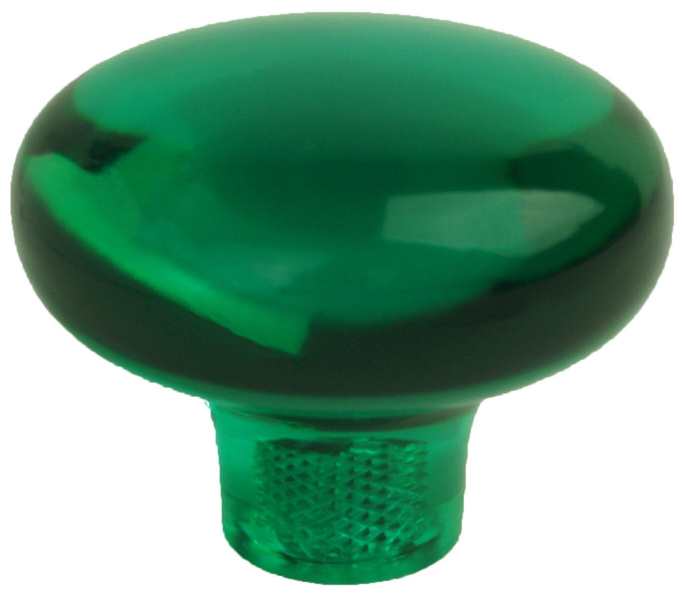 Lot 2 Emerald Green Glass Drawer Handles Pulls 3/" CTC w// hardware screws