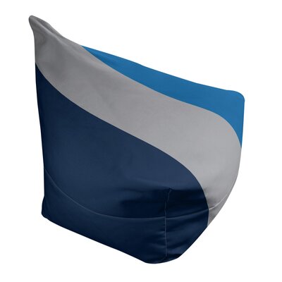Classic Bean Bag East Urban Home Fabric: Polar Night Blue/Silver/Aviator Blue, Size: 42